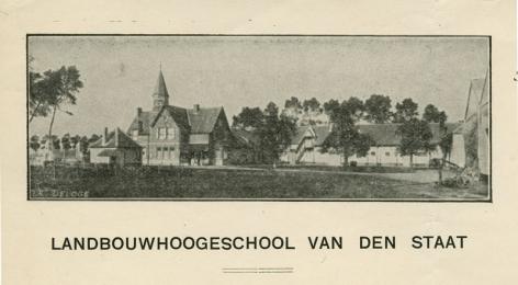 Briefhoofd van de Rijkslandbouwhoogeschool (Collectie Universiteitsarchief Gent).