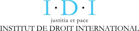 Logo van het Institut de Droit International, gesticht in 1873 in Gent door onder andere Albéric Rolin (Website IDI).