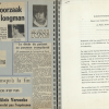 Krantenknipsels en mededeling van Universiteit Gent over overlijden van 'longman' Aloïs Vereecken in 1969, uit een persoonlijk album aangelegd door arts Fritz Derom over 'zijn' eerste geslaagde longtransplantatie ter wereld (privécollectie familie Derom)
