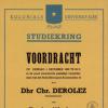 De Koloniale Universitaire Studiekring propageert koloniale studie en loopbaan bij studenten met lezingen als deze op 4 december 1956 "Het dagelijks leven in de broesse". (Collectie Universiteitsbibliotheek Gent)