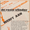 De Rooie Vlinder verspreidt in 1977 een affiche om leden aan te trekken. Die verschijnt onder andere in Schamper. (Collectie Universiteitsbibliotheek Gent)