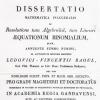 Voorblad van wiskundige Pierre-François Verhulsts thesis uit 1825. Verhulst werd professor zonder middelbaar diploma te hebben (uit Jos Kint e.a., 'Pierre-François Verhulst's final triumph', 2006 - foto Jos Kint).