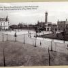 Zicht op het nieuwe Maria-Hendrikaplein, station Sint-Pieters en het Flandria Hotel, vermoedelijk 1913 (Collectie Universiteitsbibliotheek, © UGent).