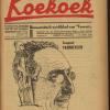 De expressionistische kunstenaar Frits van den Berghe maakte voor het juninummer 1931 van Koekoek, de humoristische bijlage van de krant Vooruit, een karikatuur van rector August Vermeylen (Collectie Amsab-Instituut voor Sociale Geschiedenis).