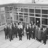 Inhuldiging van het gebouw van de kandidaturen van de faculteit Wetenschappen aan de Ledeganck in 1961 (Collectie Universiteitsarchief Gent - foto A. Van Lancker).