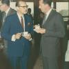 Professor André Vlerick in gesprek met koning Boudewijn (Collectie Universiteitsarchief Gent - foto R. Masson).