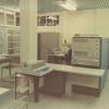 Het controlebord en de schrijfmachine van de IBM 360, een aanwinst van het nieuw Centraal Digitaal Rekencentrum in de Rozier in 1968 (Collectie Universiteitsarchief Gent - foto R. Masson).