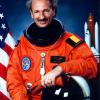 Alumnus Dirk Frimout, de eerste Belgische ruimtevaarder (Collectie Universiteitsarchief Gent - foto ESA).