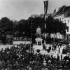 Inhuldigingsplechtigheid van het standbeeld van Joseph Guislain (Collectie Univeristeitsarchief Gent).