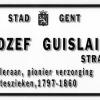 Straatnaambord Jozef Guislainstraat (Collectie Universiteitsarchief Gent).